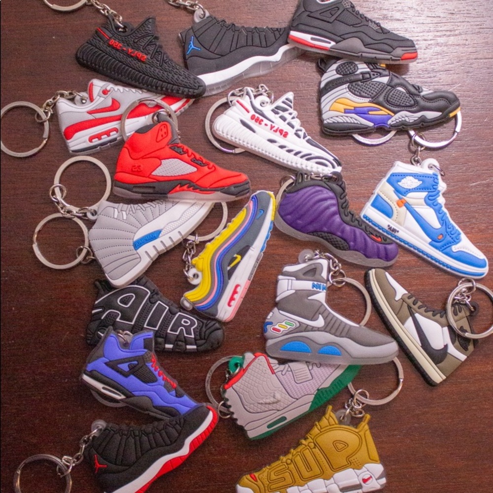 SHOE KEYCHAINS! BUY IN A PACK. ALL 18 OR PICK 18